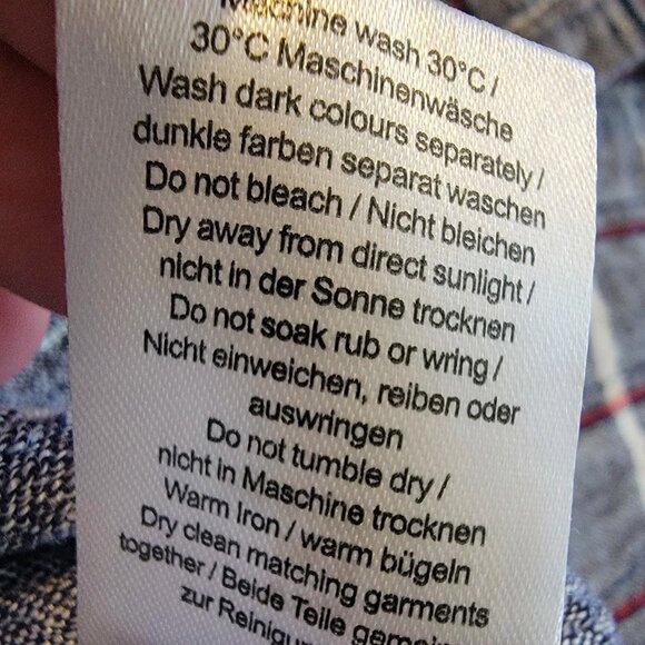 POETRY Dress Linen Blend MIDI Shirt U.S. 2 Lagenlook Relaxed Fit Plaid - Picture 9 of 10